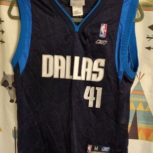 Reebok Dallas Basketball Jersey - Black and Blue